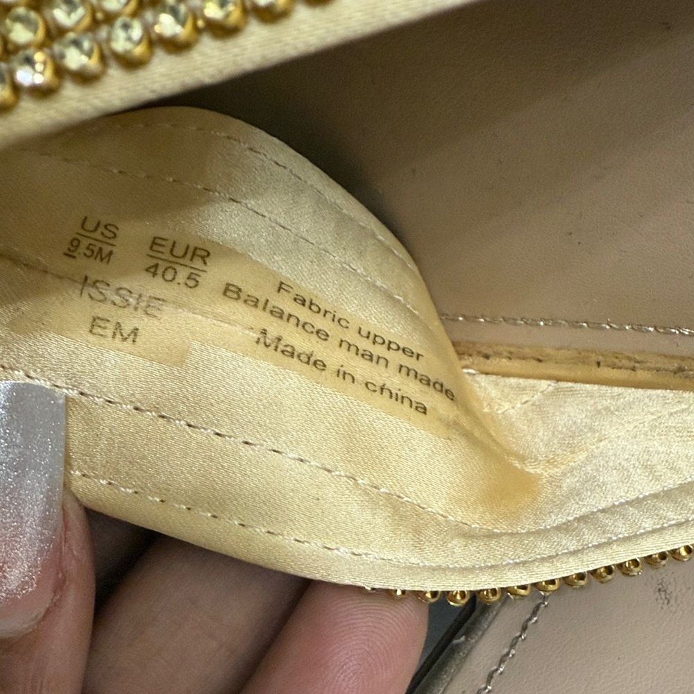 Sam Edelman knotted Gold Crystal Slide Sandals 9.5 issie - Picture 7 of 10